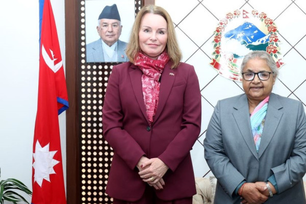 प्रधानमन्त्री कार्कीसँग नर्वेली राजदूत मियोसको शिष्टाचार भेट